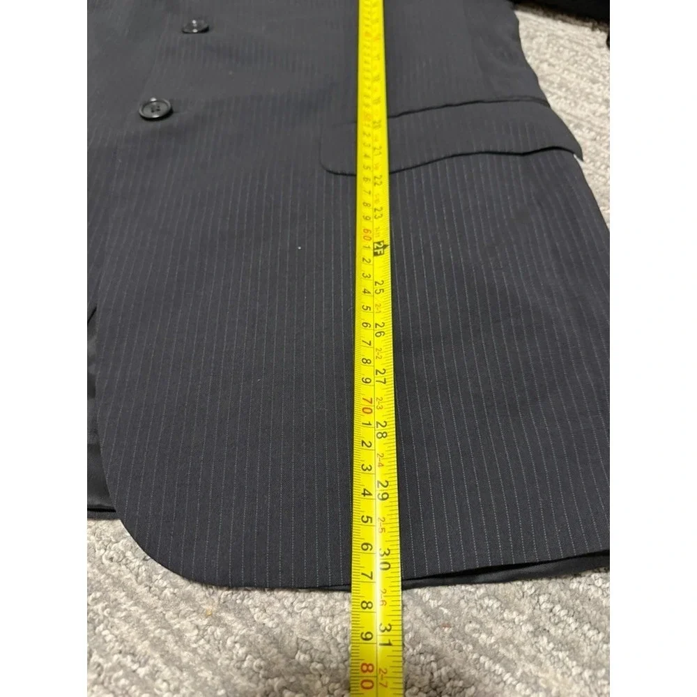 Cerruti 1881 Men's Suit Size 50 Made in Italy Black Pinstripe 2 Piece